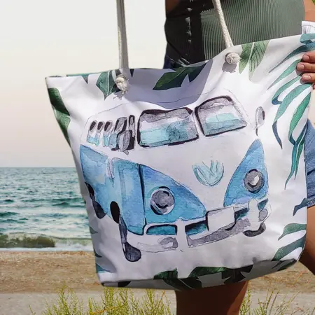 Plážová taška Malibu Tyrkysový Volkswagen